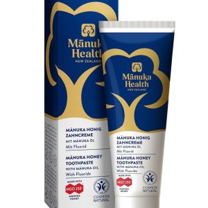 Pasta de dinti cu fluor, cu miere de Manuka MGO 250+ si cu ulei de Manuka (75ml) - pentru adulti