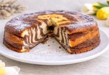 Pască marmorată / zebra, fără aluat. Cremoasă, aromată și cu aspect spectaculos care iese perfect de fiecare dată